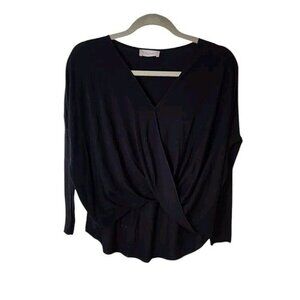 Altar’d State Faux Wrap Crossover Front Hi-Low Blouse Top Women's Size Small